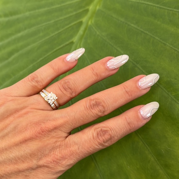 14k Yellow gold Engagement Ring & Wedding 2pc - Picture 2 of 14